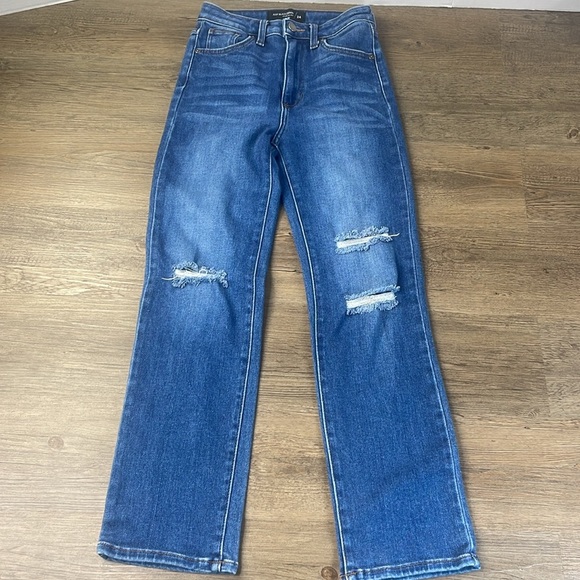 Just Black Women’s The Sunday Straight Distressed Jeans, size 24 - Picture 8 of 12